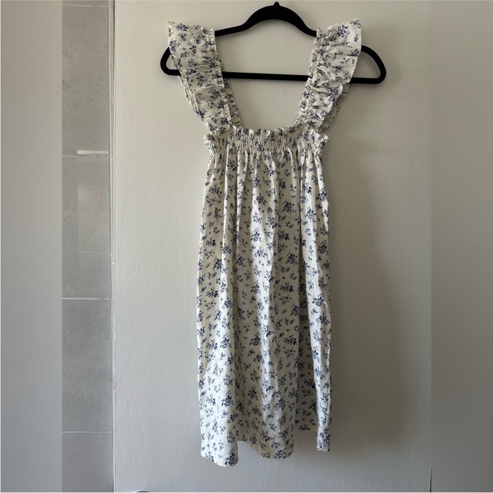 Reformation Mini Floral 100% linen dress